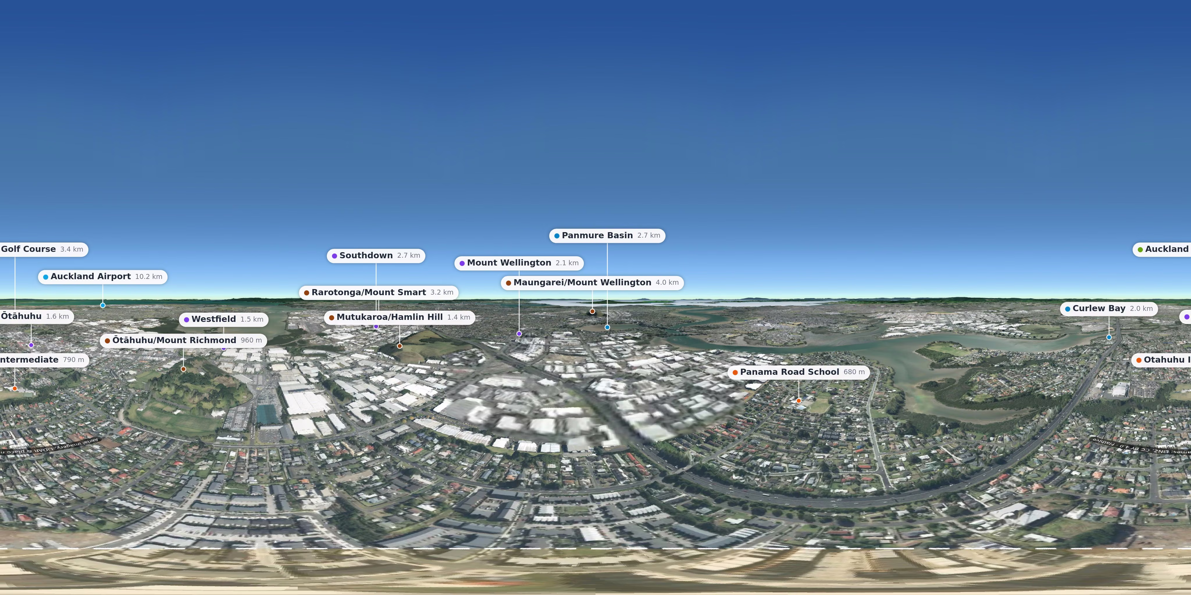 Aerial 360° view – Mount Wellington background