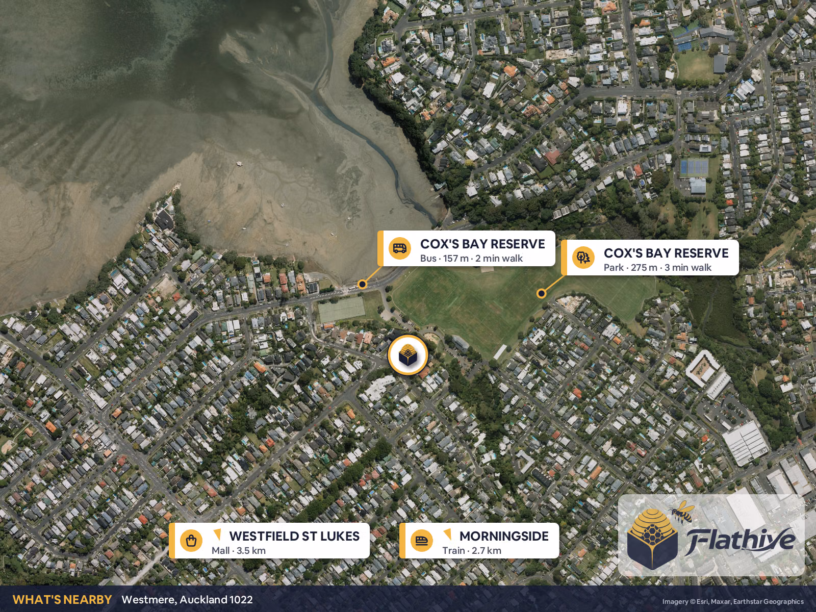 Nearby places – Westmere background
