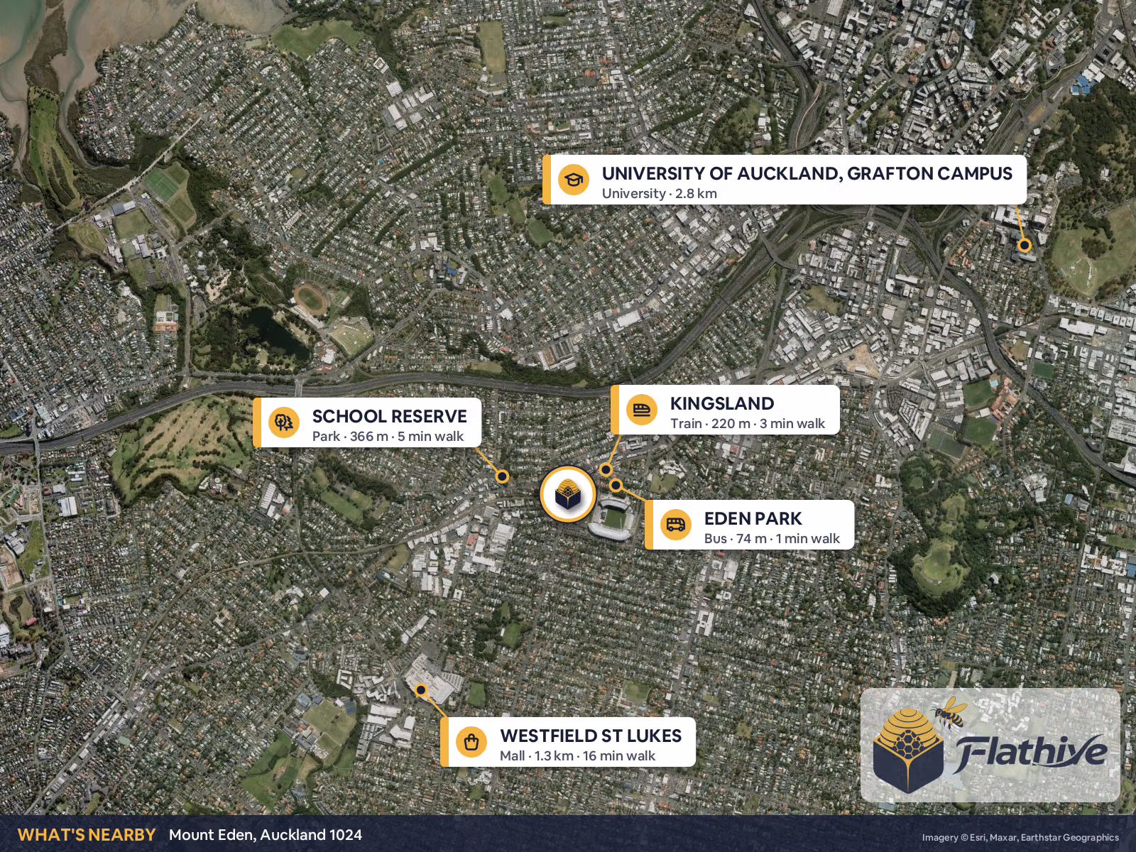 Nearby places – Mount Eden