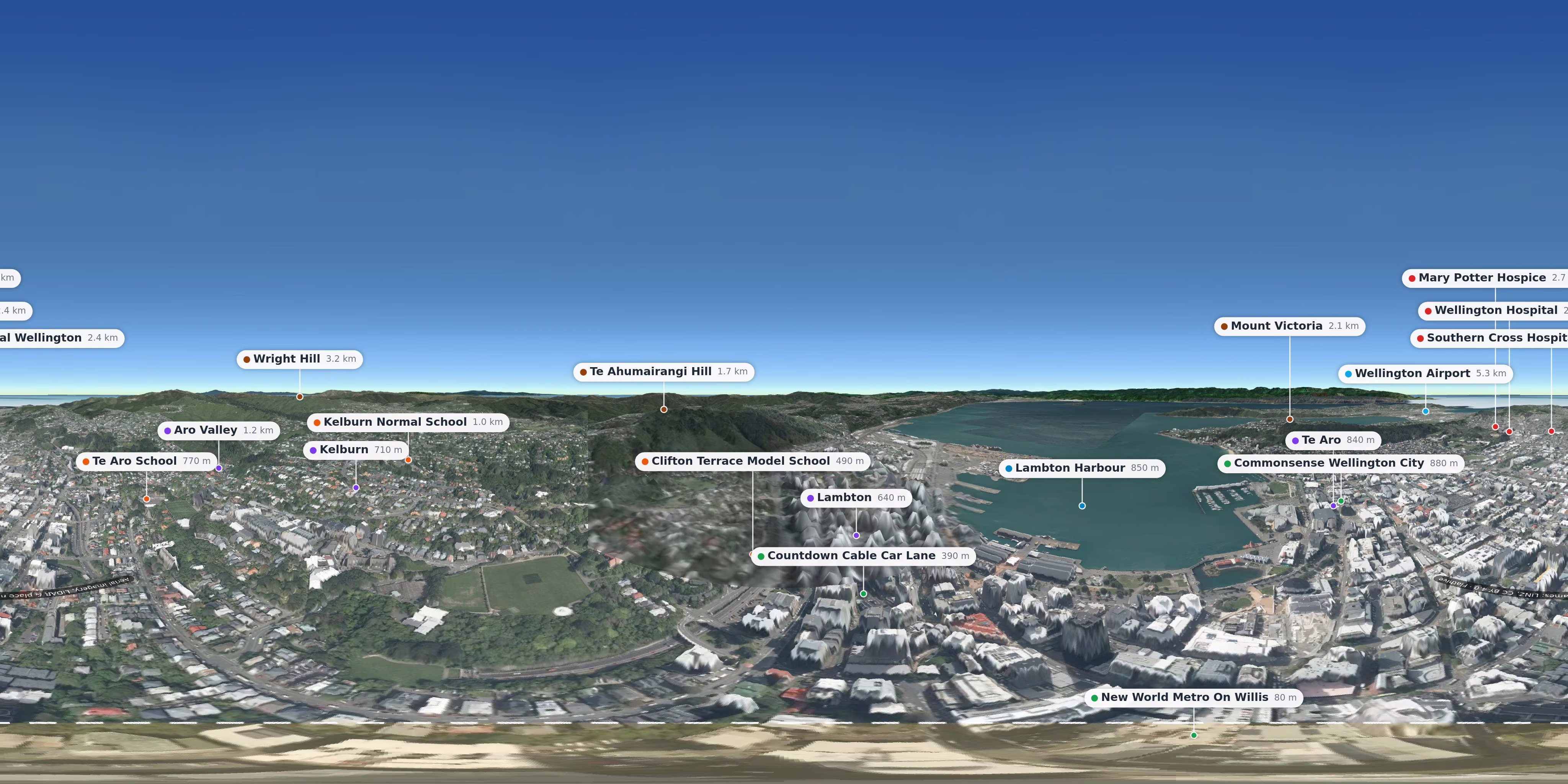 Aerial 360° view – Wellington Central background