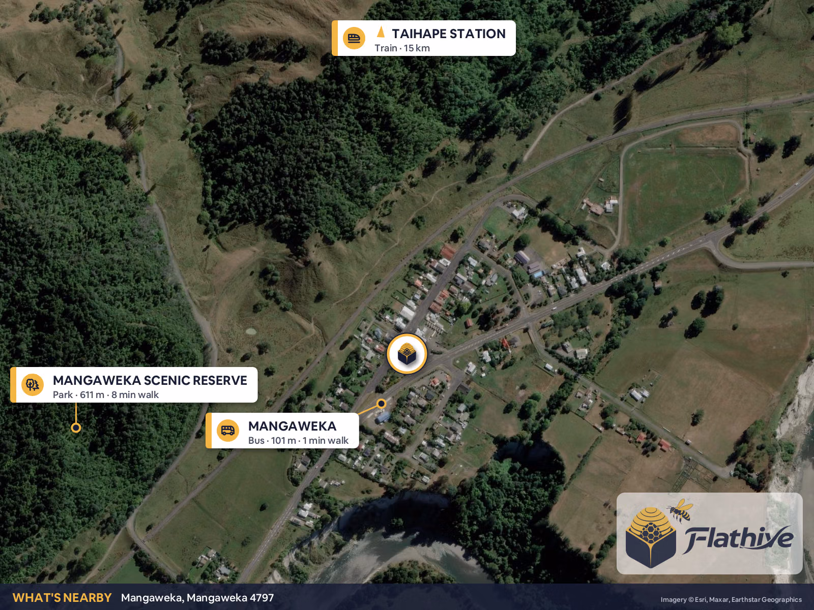Nearby places – Mangaweka background