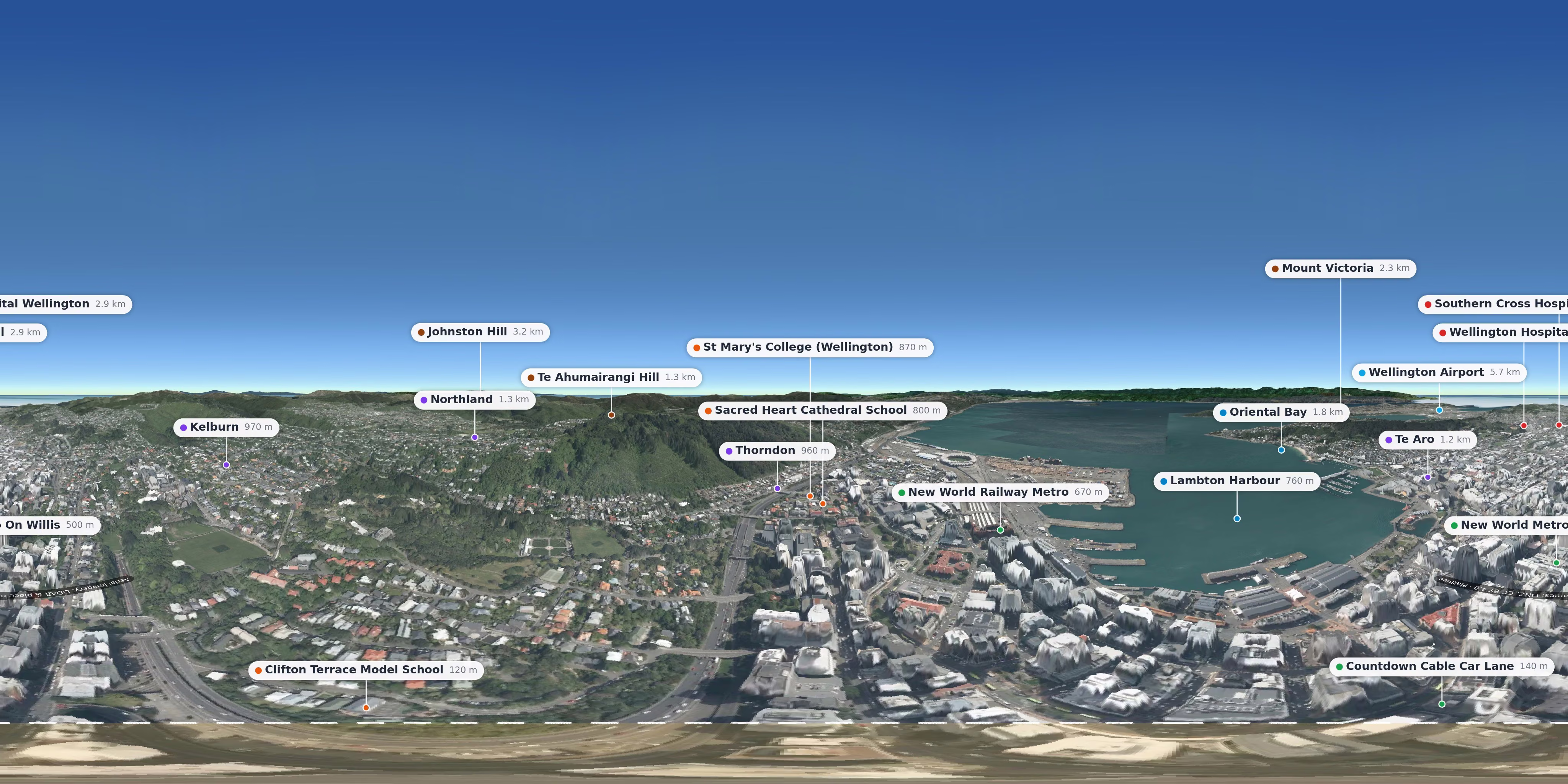 Aerial 360° view – Wellington Central