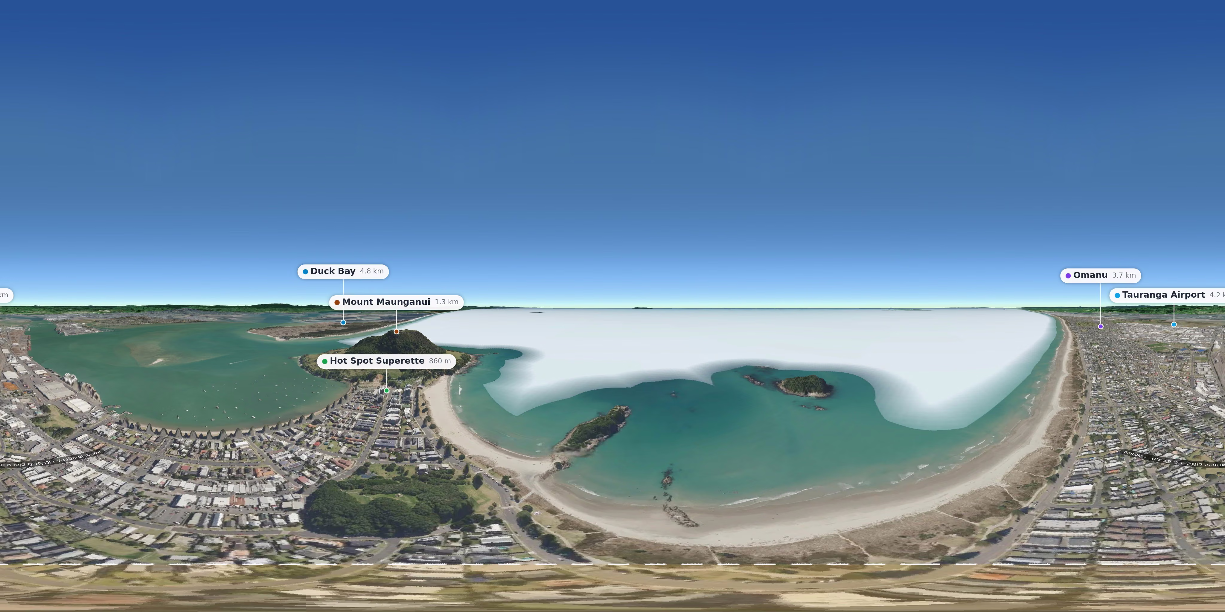 Aerial 360° view – Mount Maunganui