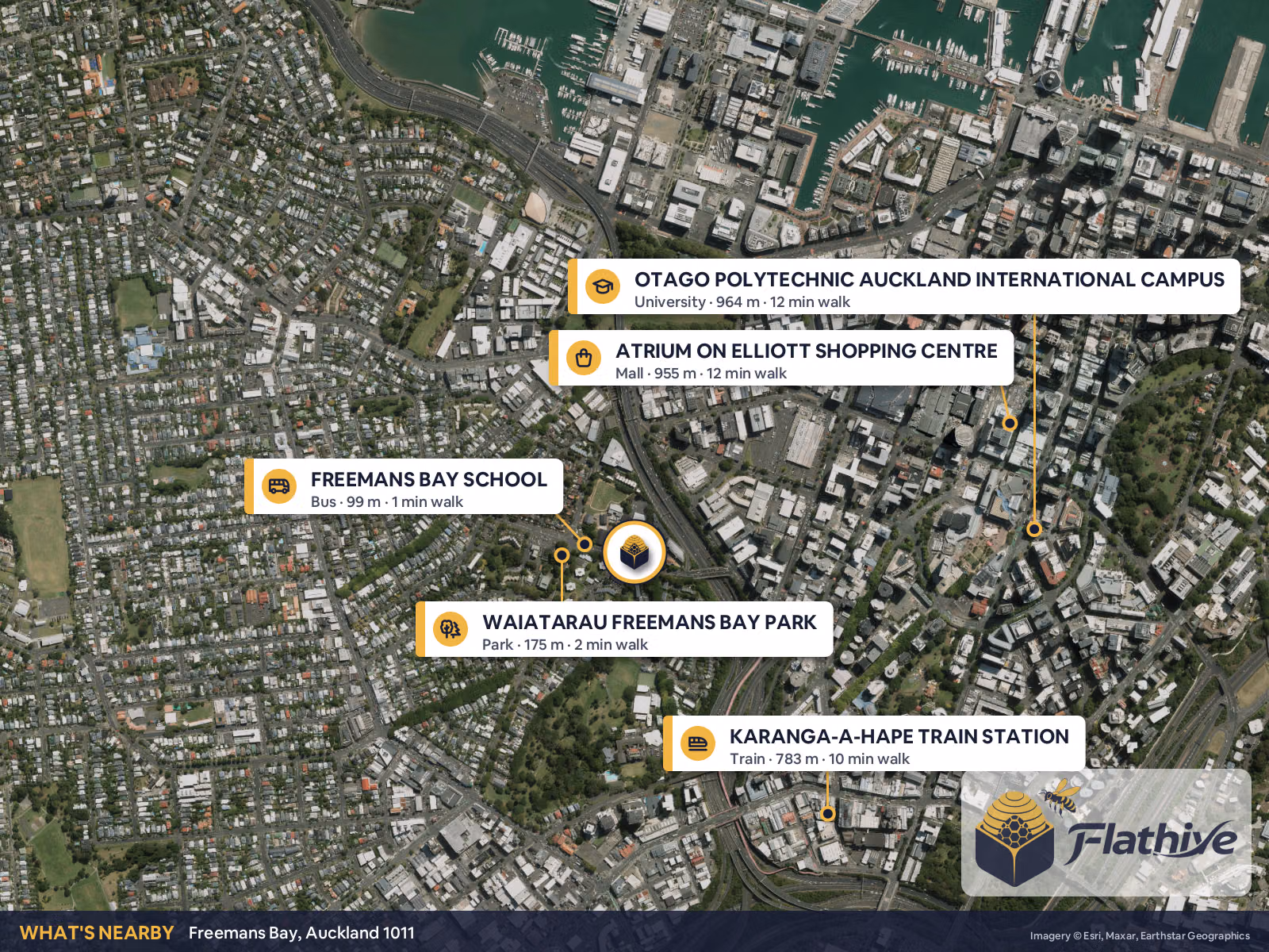 Nearby places – Freemans Bay