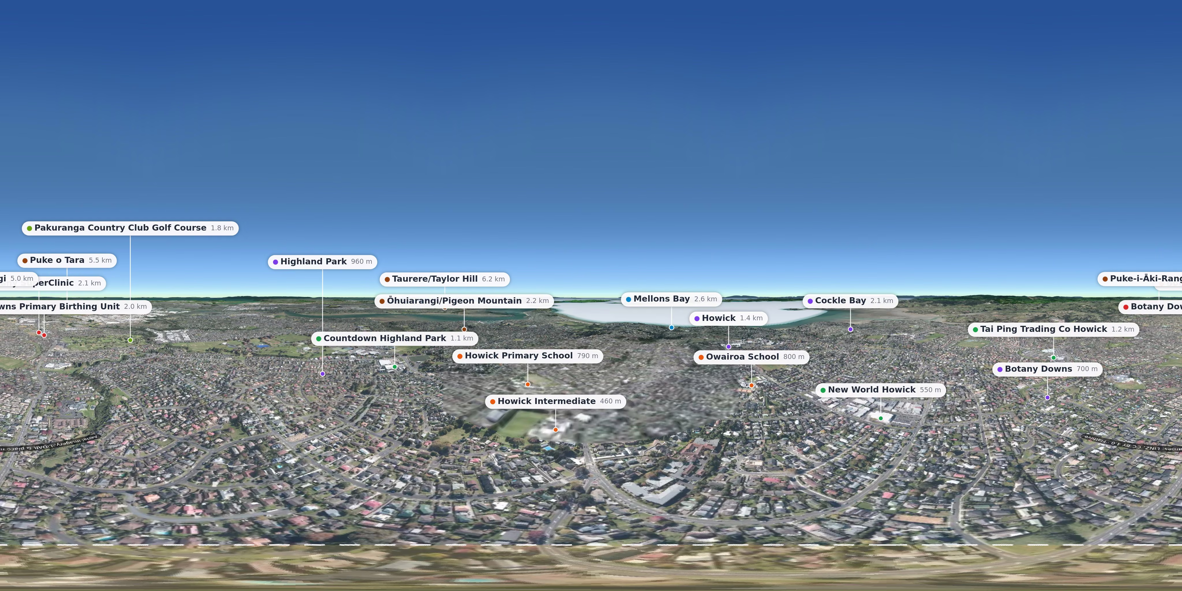 Aerial 360° view – Botany Downs background