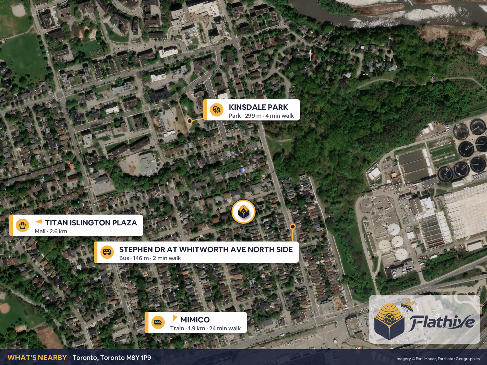 Nearby places – Toronto background