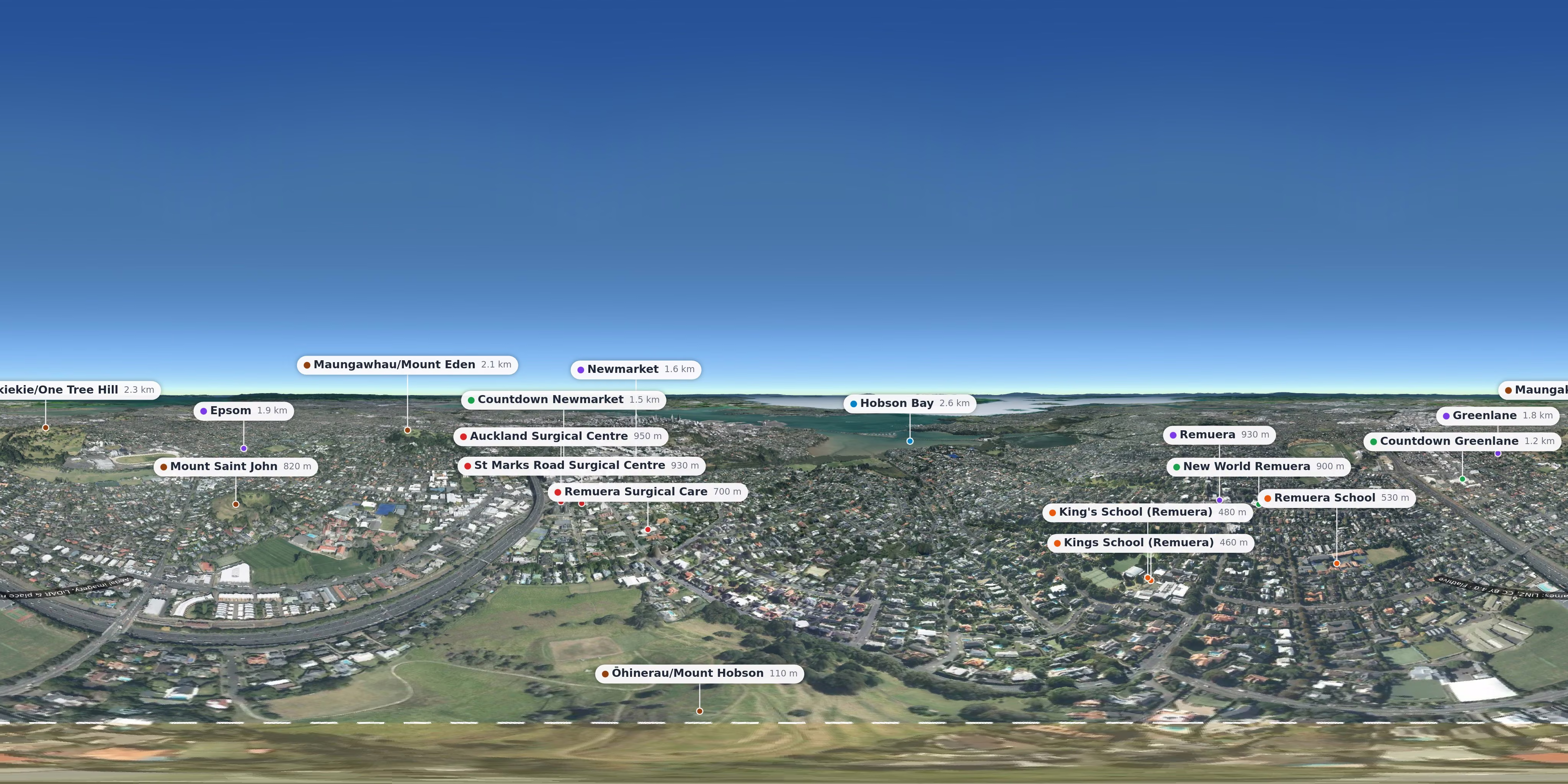 Aerial 360° view – Remuera background
