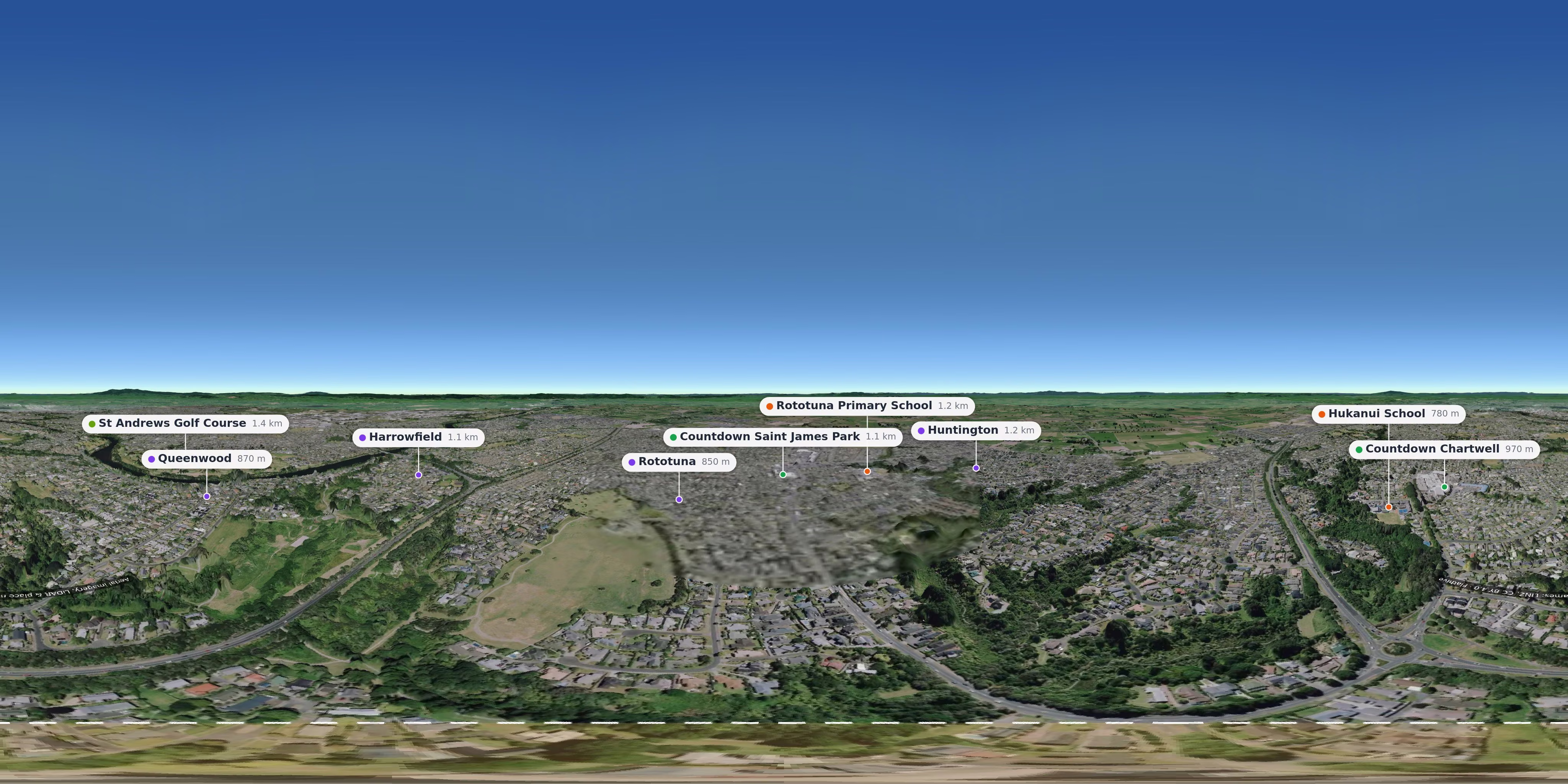 Aerial 360° view – Queenwood background