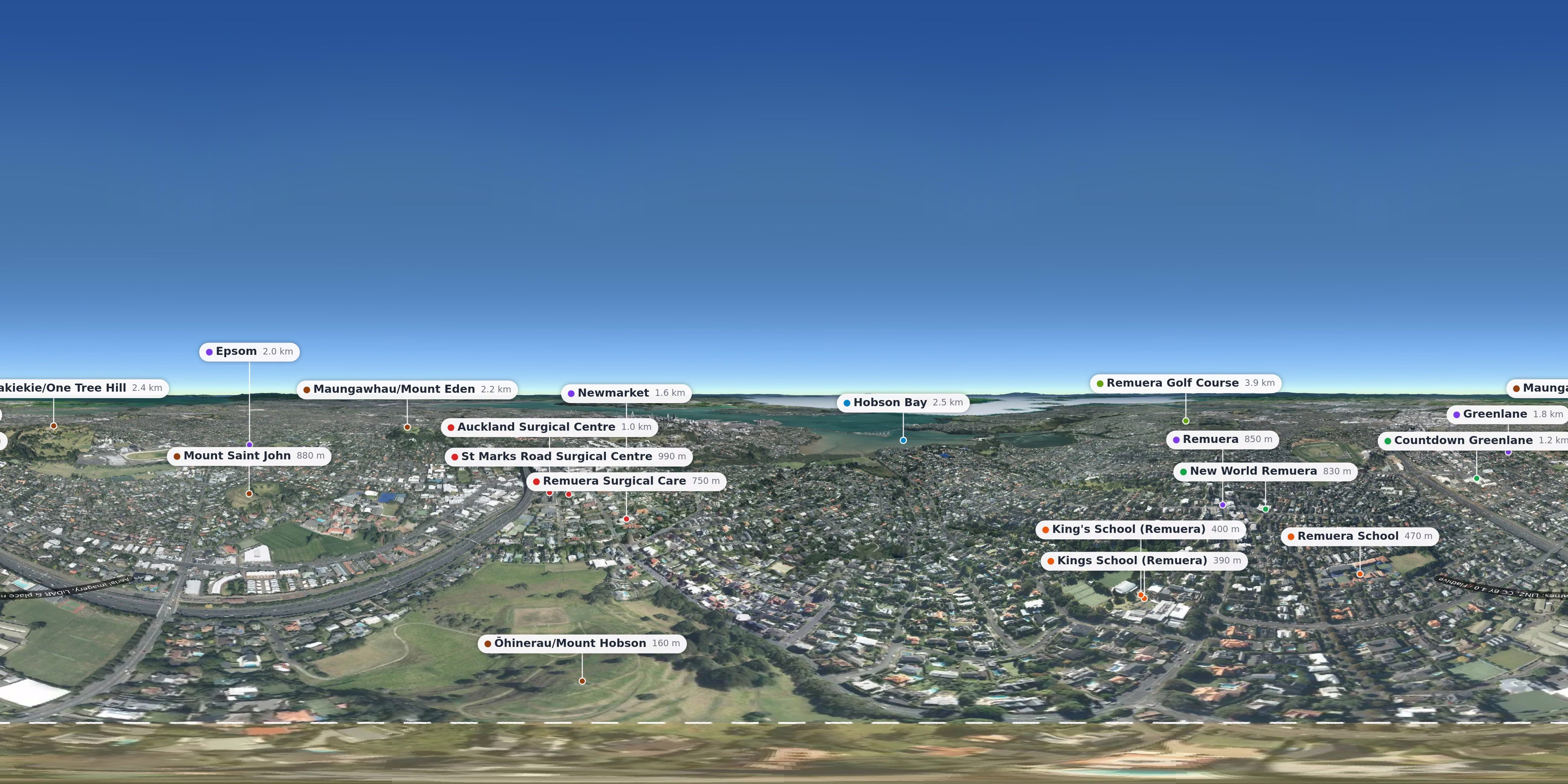 Aerial 360° view – Remuera background