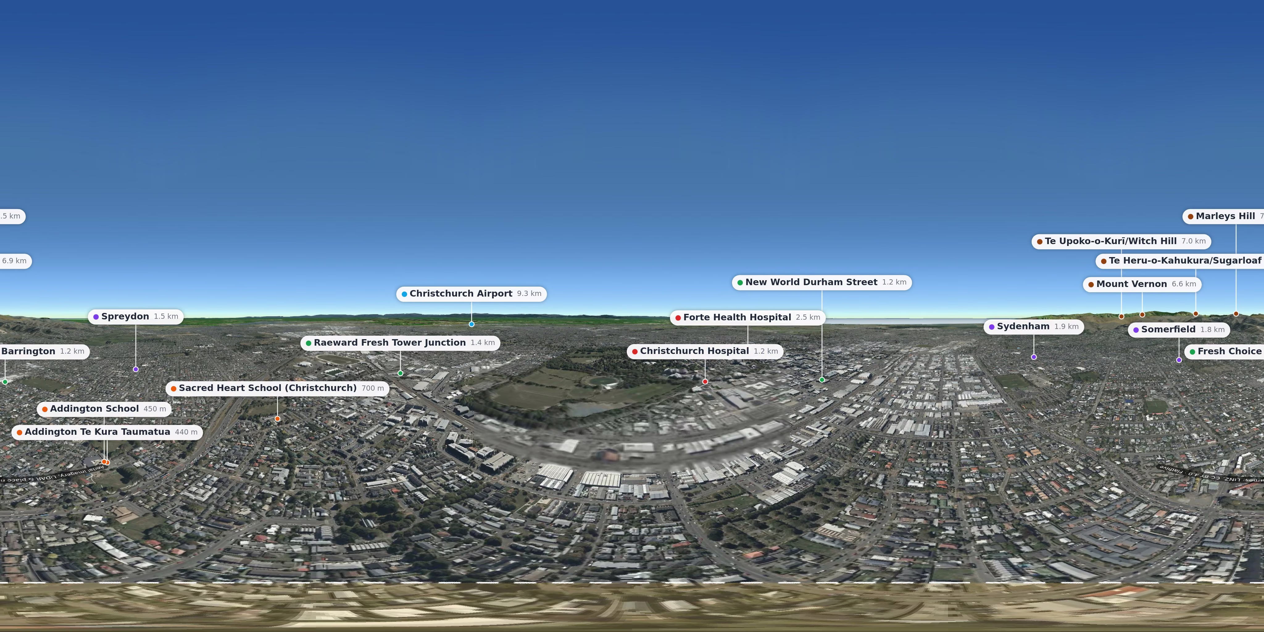 Aerial 360° view – Addington background