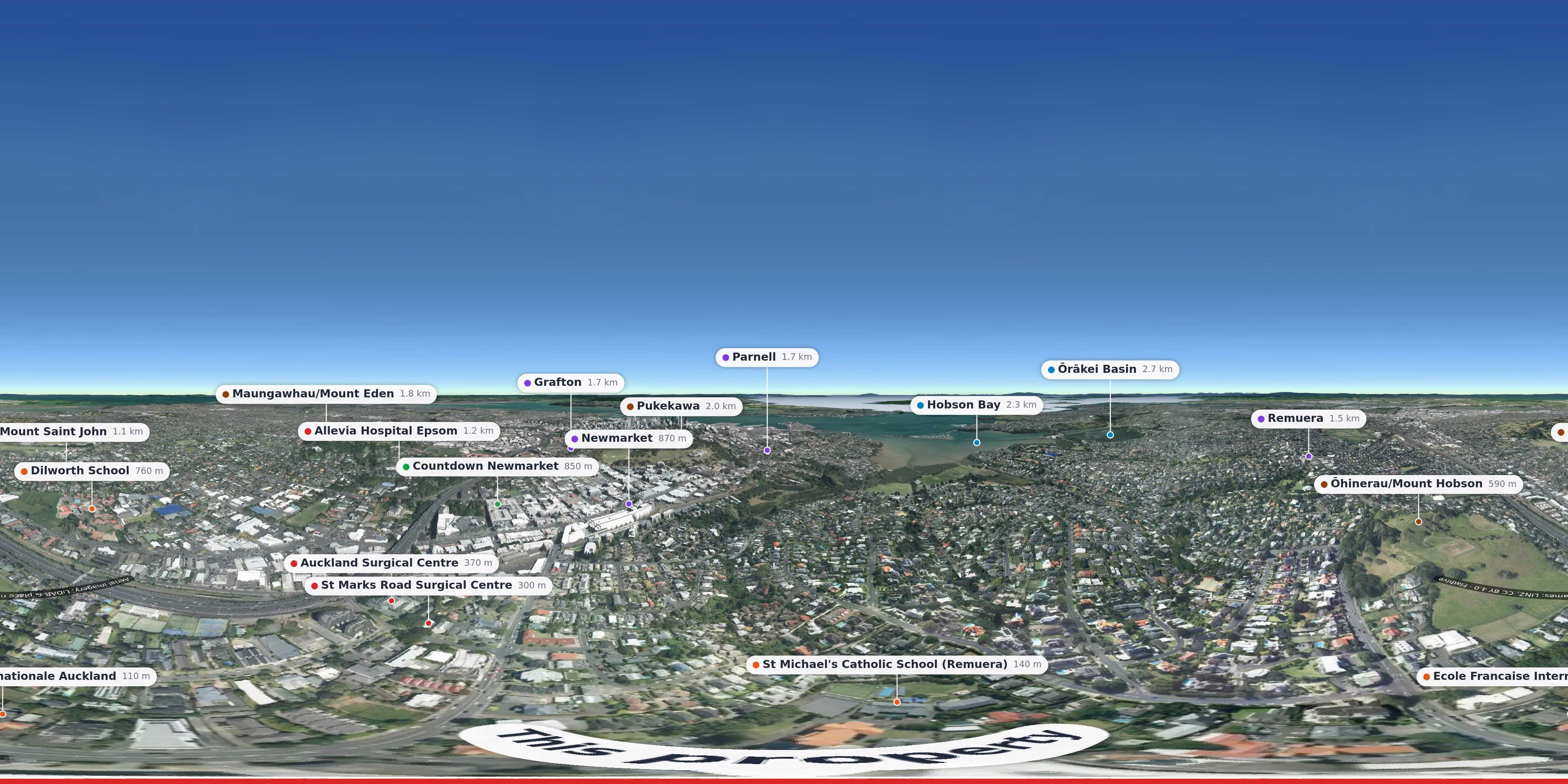 Aerial 360° view – Remuera background