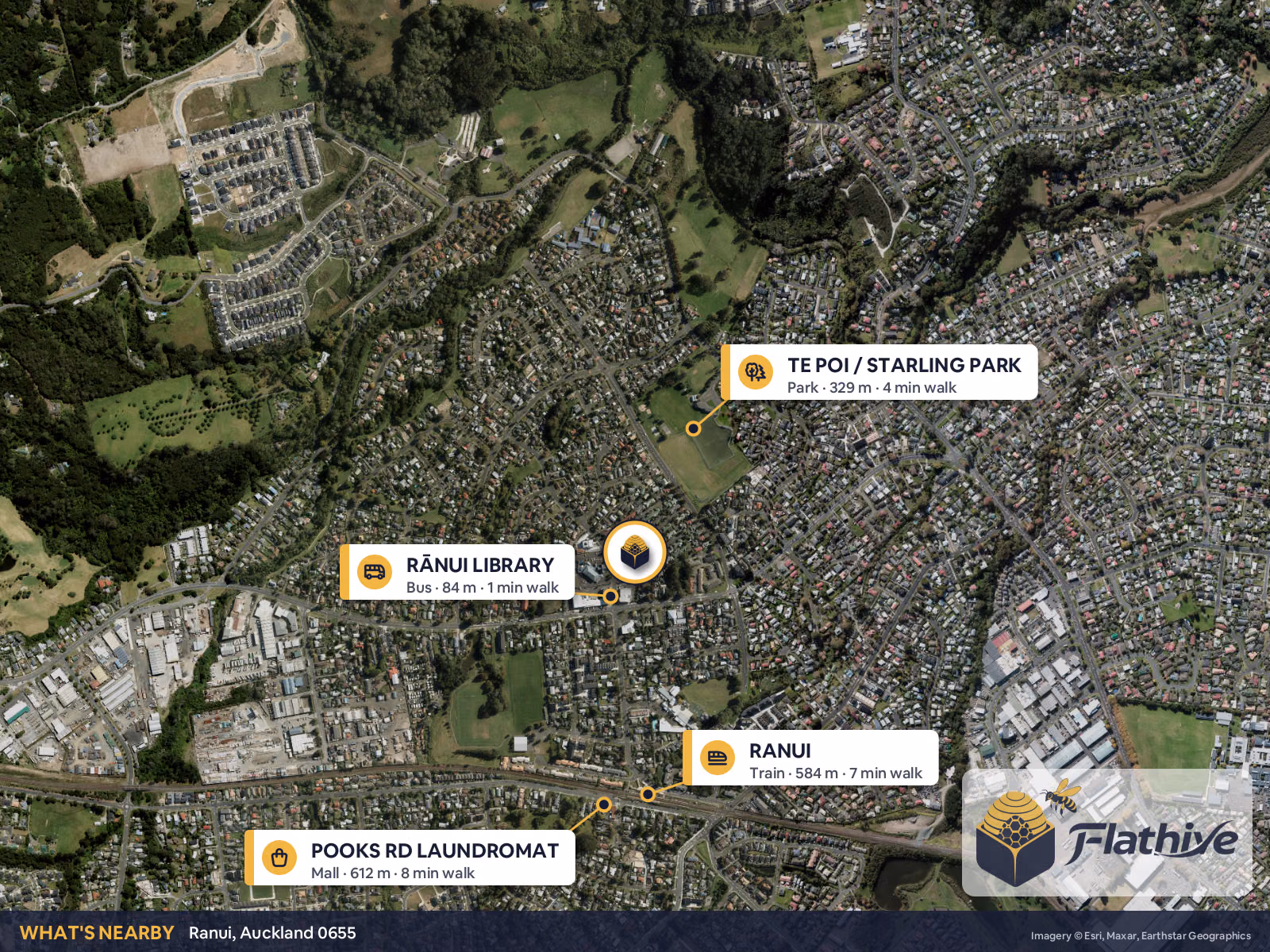 Nearby places – Ranui background