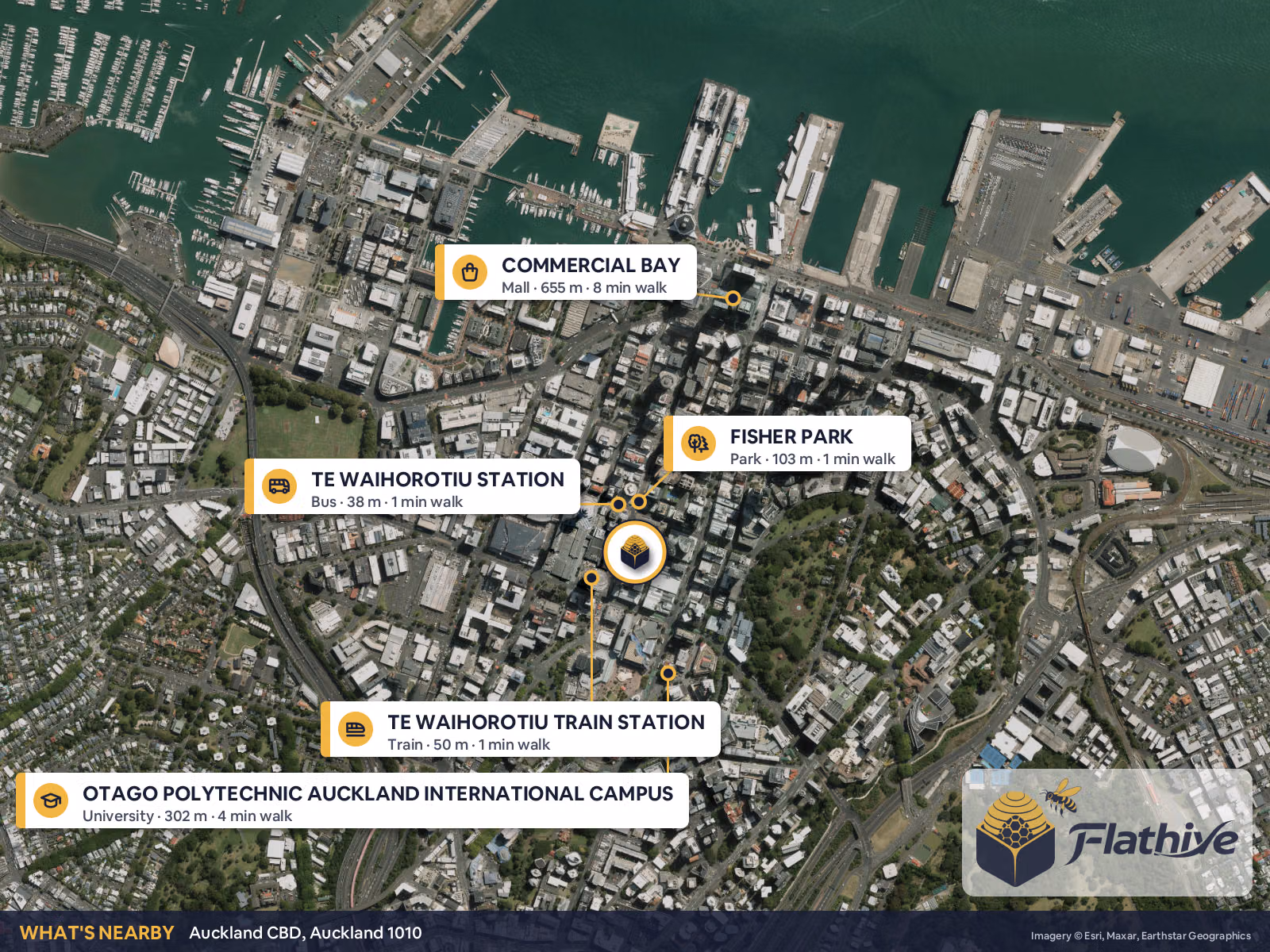 Nearby places – Auckland CBD background