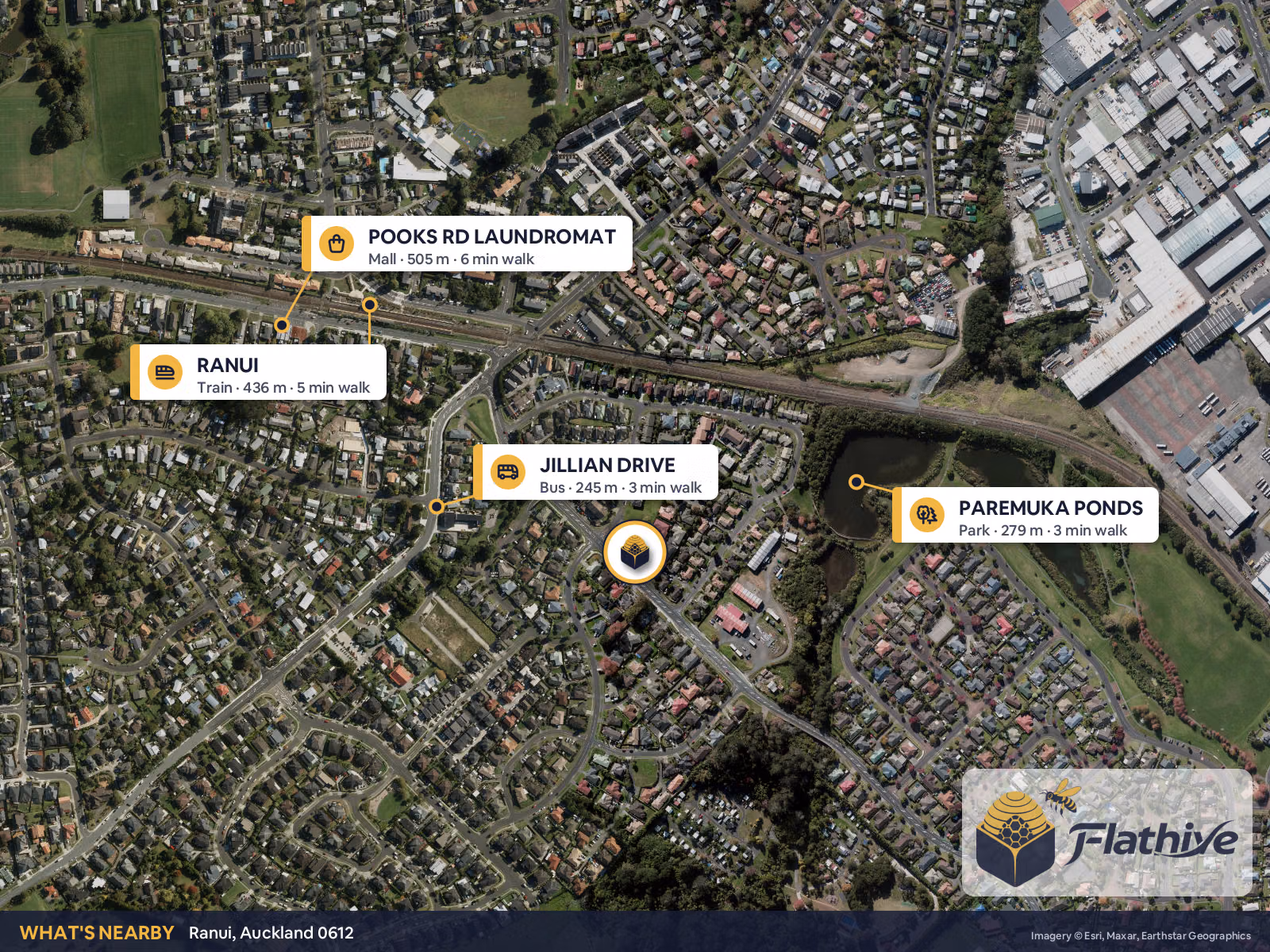 Nearby places – Ranui background