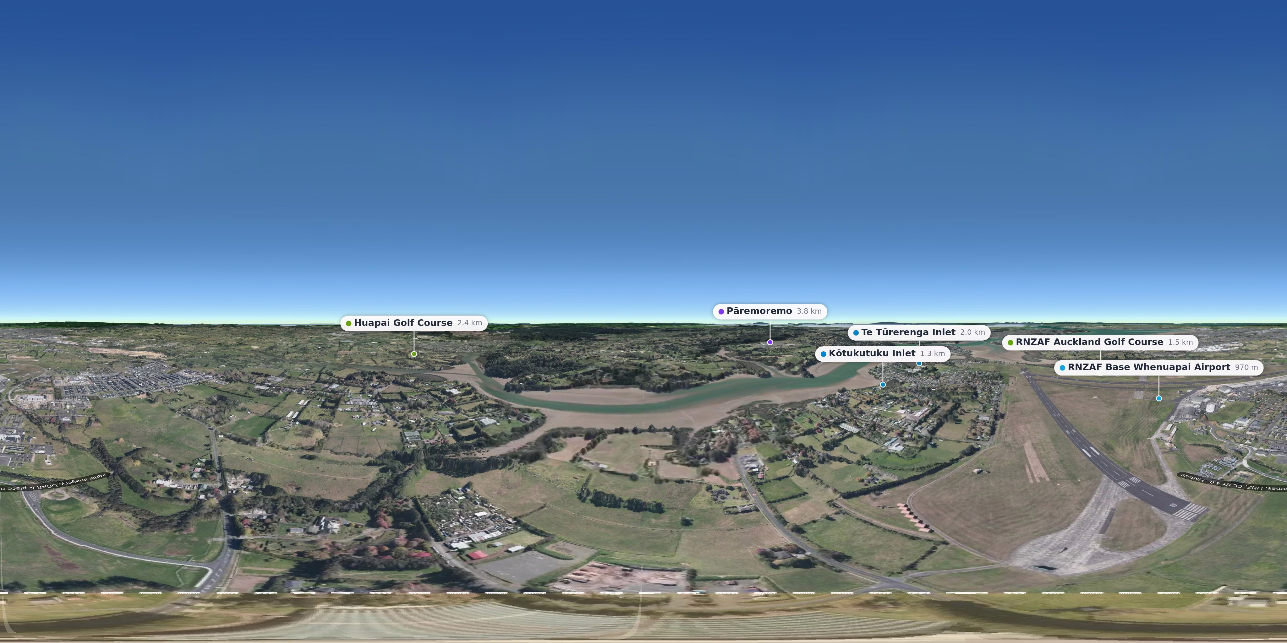 Aerial 360° view – Whenuapai background