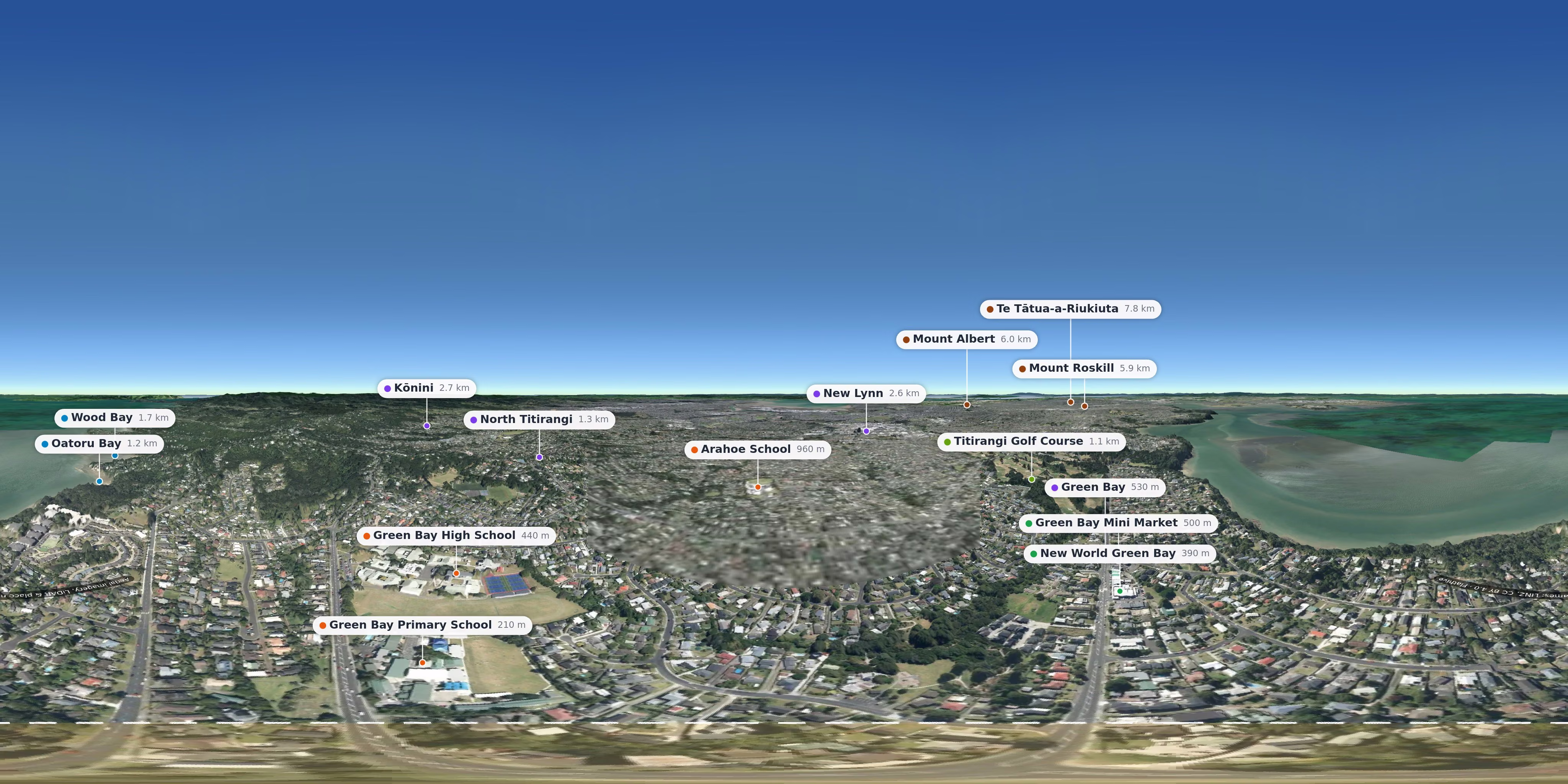 Aerial 360° view – Green Bay background