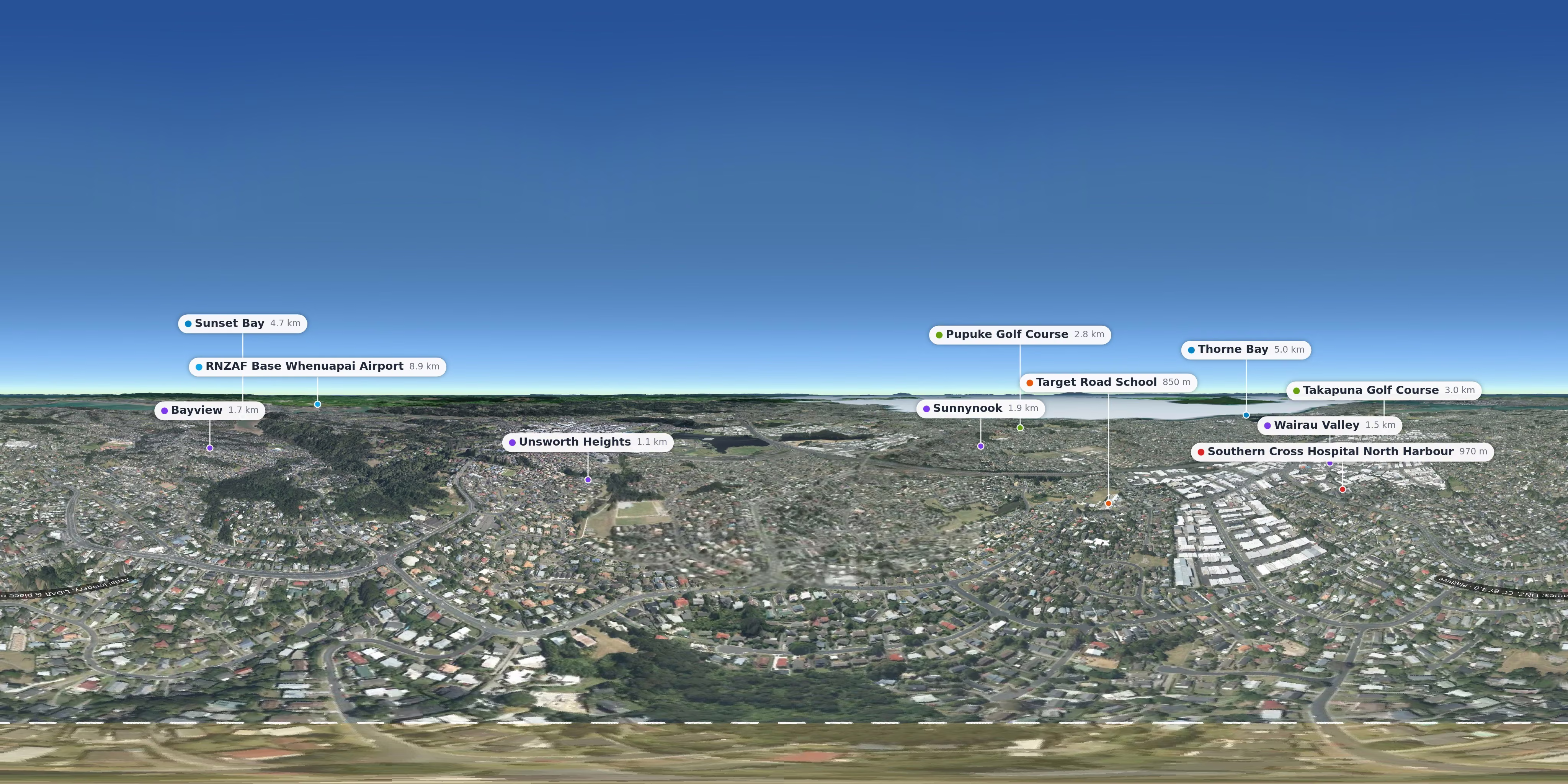 Aerial 360° view – Totara Vale background