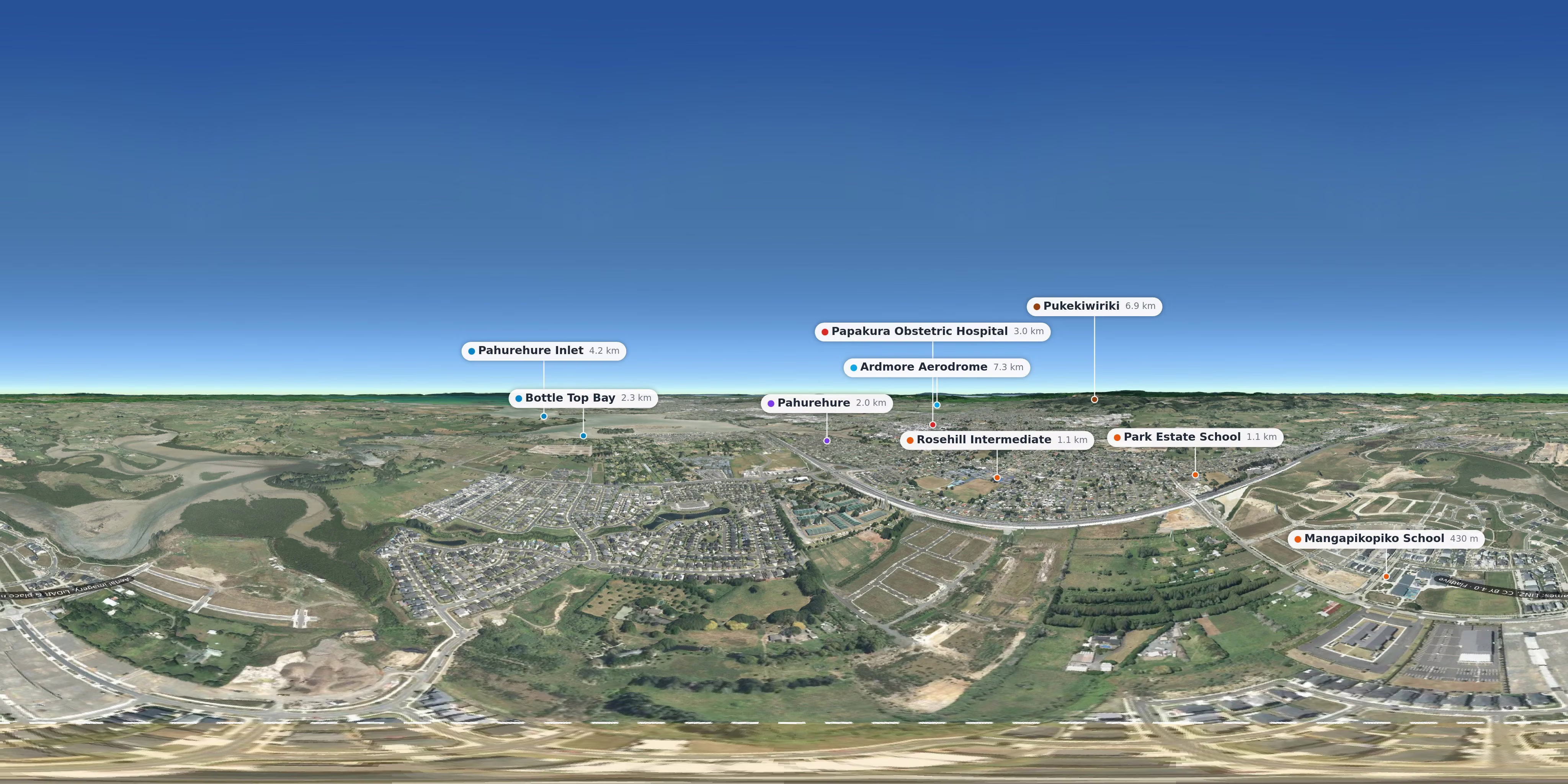 Aerial 360° view – Rosehill background